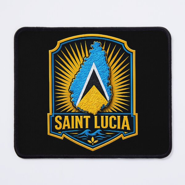 Item preview, Saint Lucia Flag Map Eastern Caribbean designed and sold by scicilysimonee.