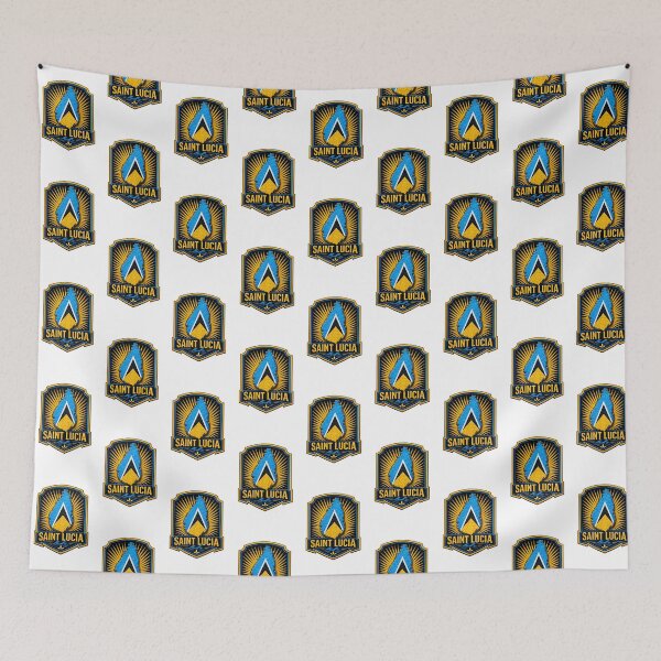 Item preview, Saint Lucia Flag Map Eastern Caribbean designed and sold by scicilysimonee.