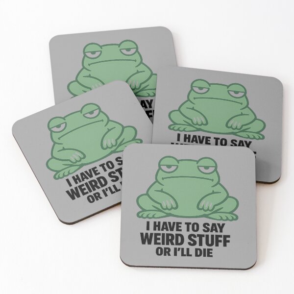 Item preview, I Have To Say Weird Stuff Or Ill Die Frog Funny Shirt Cottagecore Humor Gift Weird Frog Tee Goblincore Quirky Lover Shirt designed and sold by Moss & Mellow.
