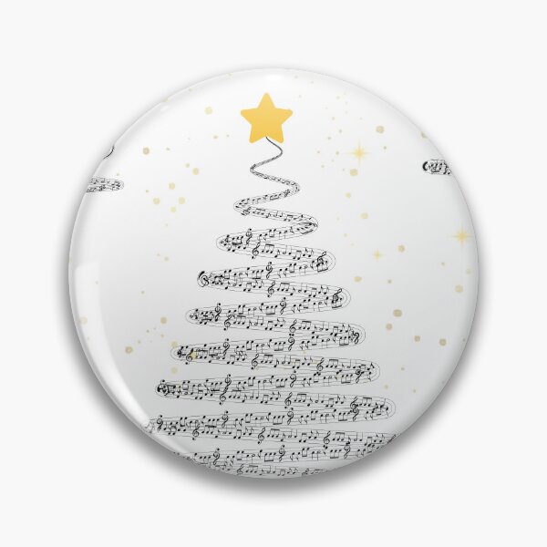 Item preview, Musical Christmas Tree (black on white) designed and sold by Boy and Belugee.