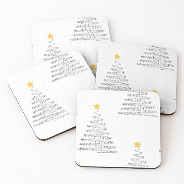 Item preview, Musical Christmas Tree (black on white) designed and sold by Boy and Belugee.