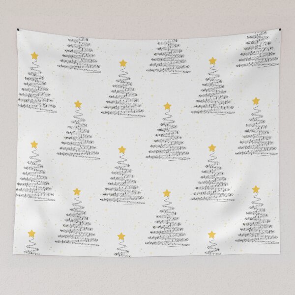 Item preview, Musical Christmas Tree (black on white) designed and sold by Boy and Belugee.