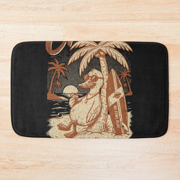 Item preview, Chill Retro Surfing Duck Beach Artwork designed and sold by AwesomeBeyondLimits.