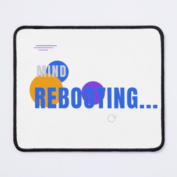 Item preview, Mind Rebooting – Funny Tech Humor Typography Design designed and sold by HeartAndArtShop.