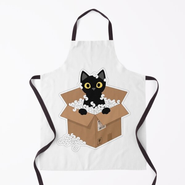 Item preview, Cute Minimalist Black Cat Popping Out of Cardboard Box designed and sold by Pixel And Palette Designs.