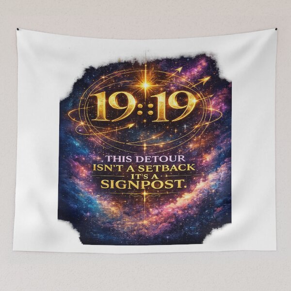 Item preview, 19:19 Cosmic Signpost Motivation Art designed and sold by HiteshArt111.