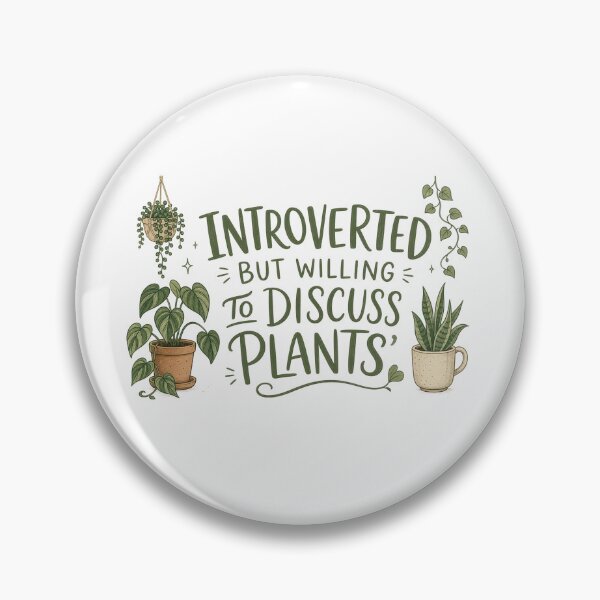 Item preview, Introverted but Willing to Discuss Plants Funny Plant Lover Typography Tee Sticker Gift designed and sold by sharifex.
