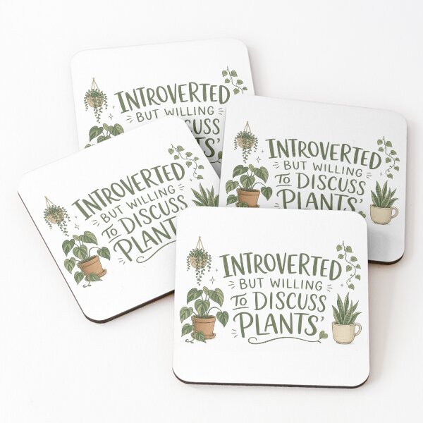 Item preview, Introverted but Willing to Discuss Plants Funny Plant Lover Typography Tee Sticker Gift designed and sold by sharifex.