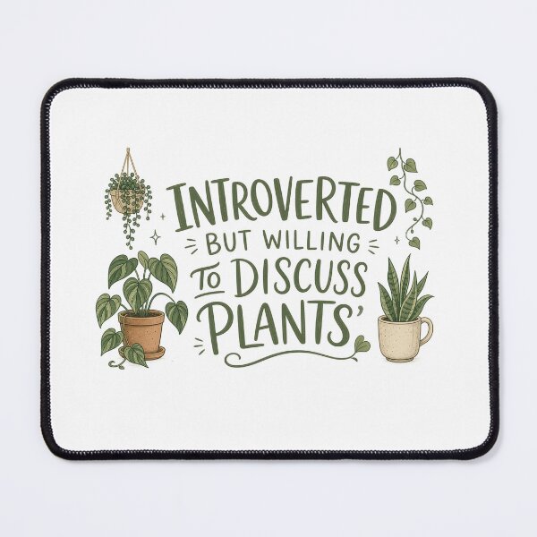 Item preview, Introverted but Willing to Discuss Plants Funny Plant Lover Typography Tee Sticker Gift designed and sold by sharifex.