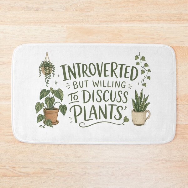 Item preview, Introverted but Willing to Discuss Plants Funny Plant Lover Typography Tee Sticker Gift designed and sold by sharifex.