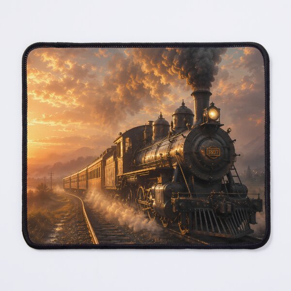 Item preview, The Long Journey Home | Vintage Steam Train Art designed and sold by ManJiangHong.