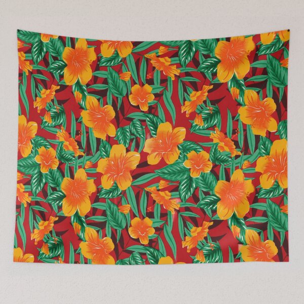 Item preview, Vibrant Tropical Hibiscus Floral Seamless Pattern designed and sold by CoolGTees.
