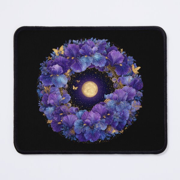 Item preview, Celestial Iris Wreath and Full Moon designed and sold by MoonSoul Studio.