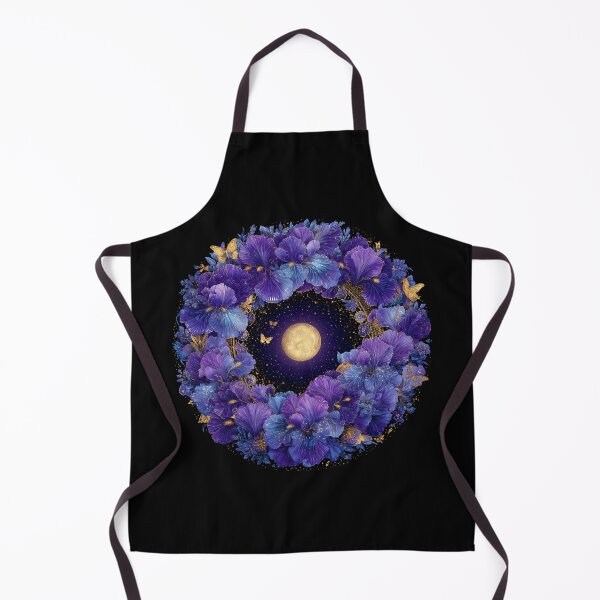 Item preview, Celestial Iris Wreath and Full Moon designed and sold by MoonSoul Studio.