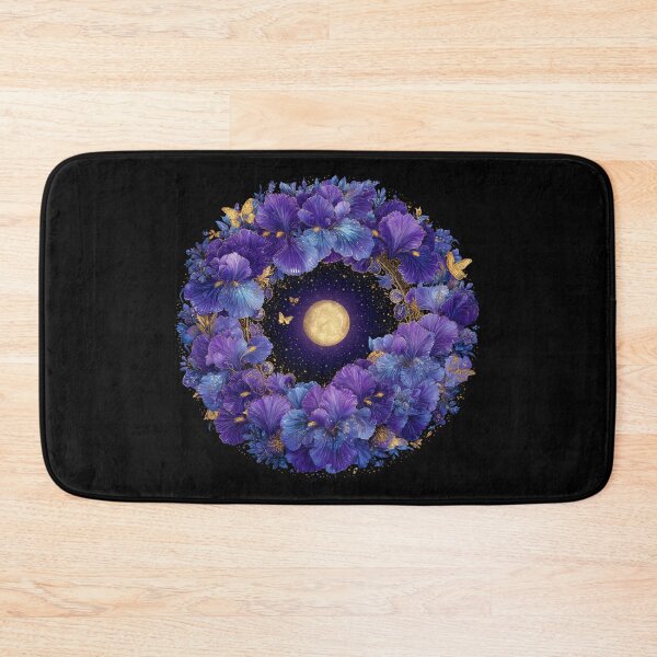 Item preview, Celestial Iris Wreath and Full Moon designed and sold by MoonSoul Studio.