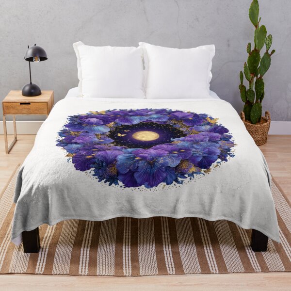Item preview, Celestial Iris Wreath and Full Moon designed and sold by MoonSoul Studio.