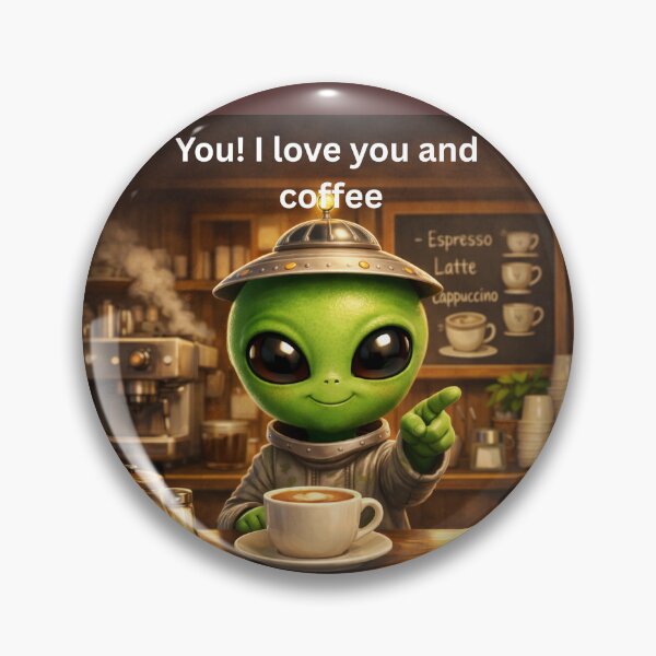 Item preview, Alien Companion - You! I love you and coffee! designed and sold by Peace,love,andbeaches.