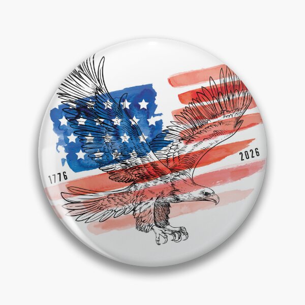 Item preview, USA 250 - American Flag - Bald Eagle - Watercolor designed and sold by Holly Norine Design.