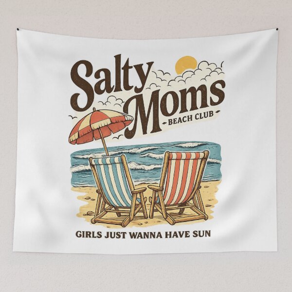 Item preview, Salty Moms beach nostalgia designed and sold by Side Quest Co..