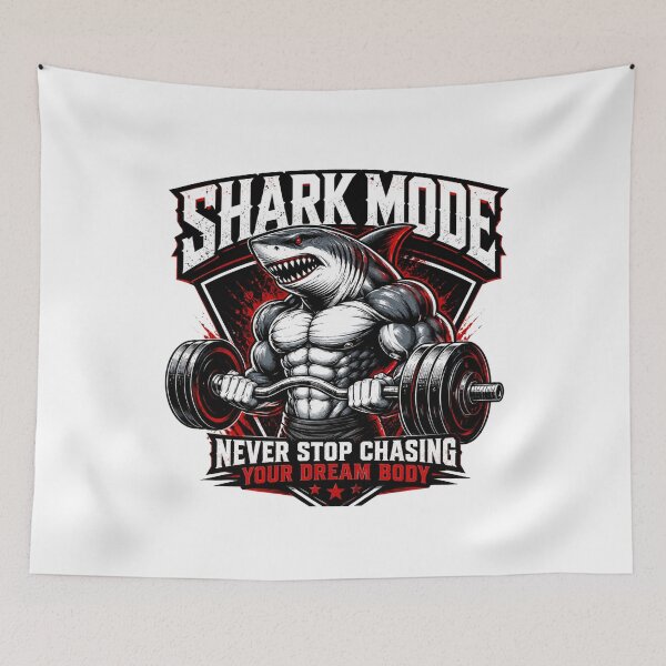 Item preview, Shark Mode Gym Motivation Bodybuilding Shark designed and sold by Digistore1221.