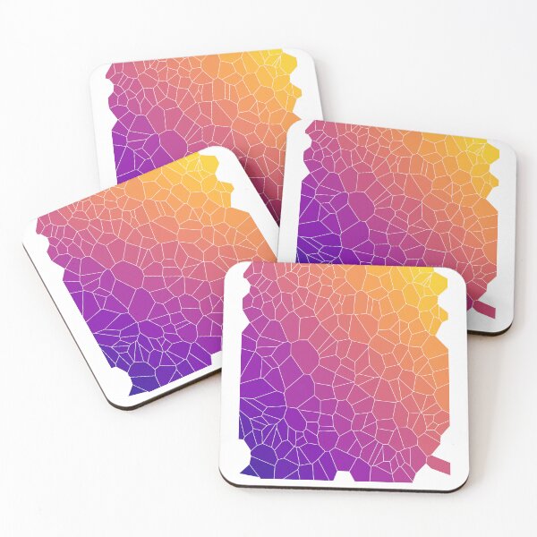 Artikelvorschau, Terrazzo Voronoi Bunte abstrakte Kunst 016 entworfen und verkauft von Hauptsache Merch.