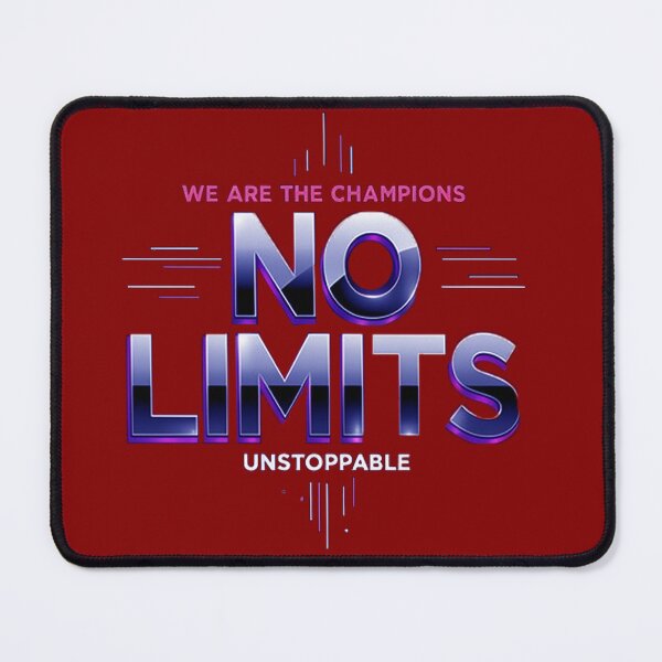 Item preview, Futuristic Neon Glow 3D Chrome Text Art We Are The Champions No Limits Design designed and sold by ARTCREATESHOP.