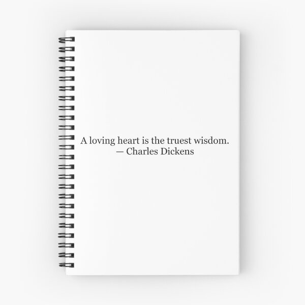 Item preview, Charles Dickens “A Loving Heart Is the Truest Wisdom” Quote Print | Classic Victorian Literature Typography Wall Art designed and sold by The Prose Atelier.