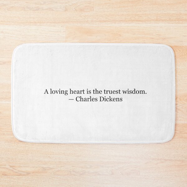 Item preview, Charles Dickens “A Loving Heart Is the Truest Wisdom” Quote Print | Classic Victorian Literature Typography Wall Art designed and sold by The Prose Atelier.