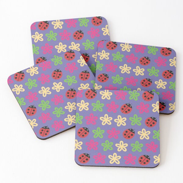 Item preview, Cute Ladybugs and Daisy Flower Pattern designed and sold by Lougud.