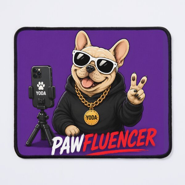 Item preview, Funny French Bulldog Pawfluencer designed and sold by MischiefPaws.