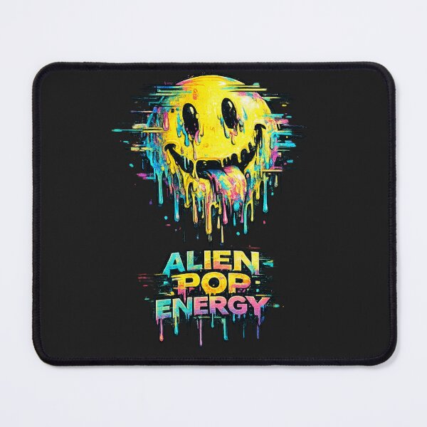 Item preview, Alien Pop Energy Melting Smile Glitch Neon Streetwear Graphic designed and sold by mocci10.