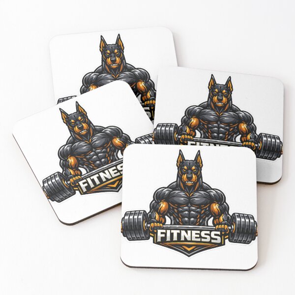 Item preview, Muscular Doberman Fitness Bodybuilding Gym Art designed and sold by Digistore1221.