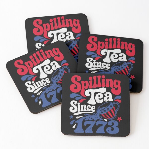 Item preview, Spilling Tea Since 1773 Funny Patriotic Vintage Graphic designed and sold by MotivaChic.