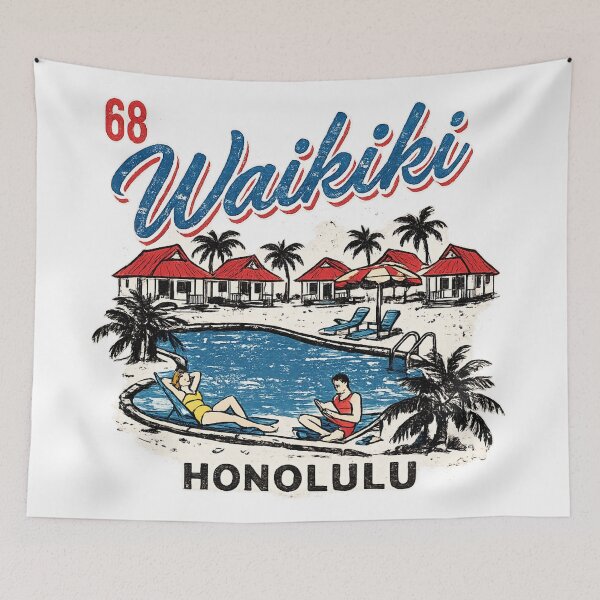 Item preview, Vintage Waikiki resort designed and sold by Side Quest Co..