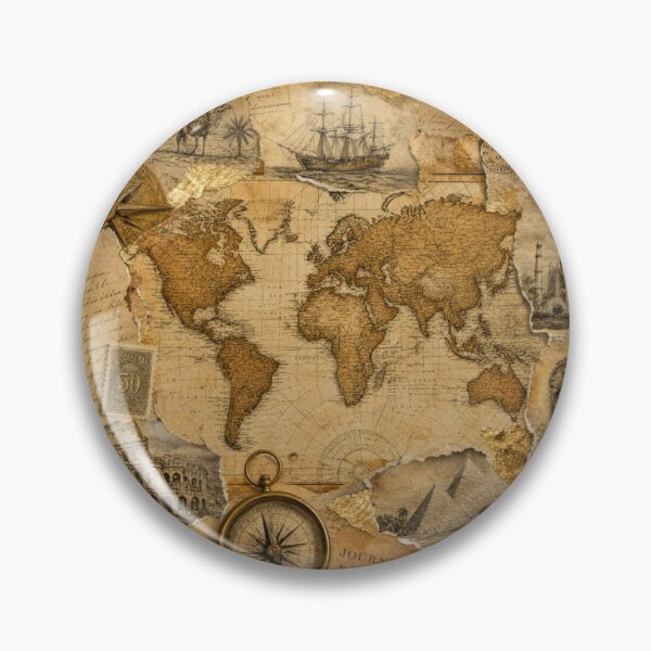 Item preview, Explorer's Dream: World Map and Continental Discovery designed and sold by DarVibe Designs.