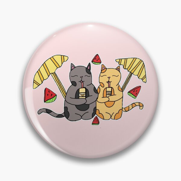 Item preview, Cute Summer Cats Drinking Lemonade┃Kawaii Beach Cat Friends designed and sold by Cherry Prism Designs.