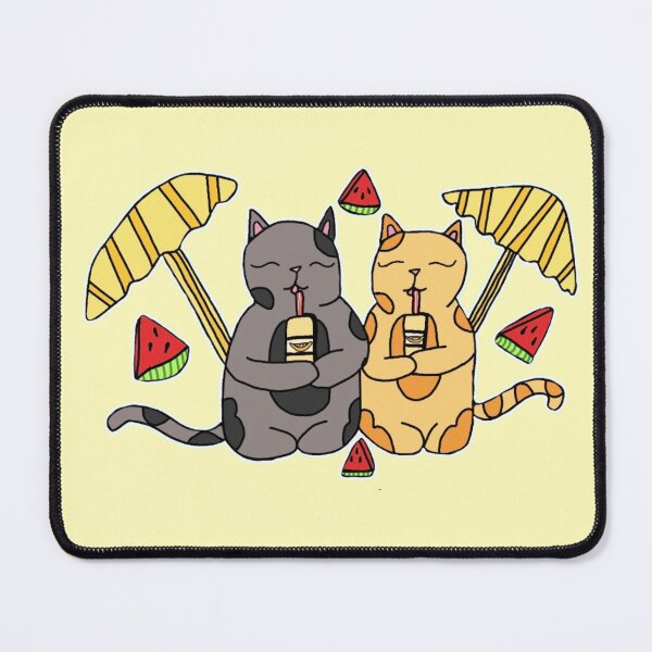 Item preview, Cute Summer Cats Drinking Lemonade┃Kawaii Beach Cat Friends designed and sold by Cherry Prism Designs.