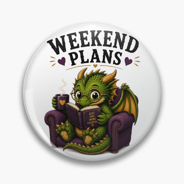 Item preview, Weekend Plans Fantasy Reader Dragon – Cute Book Dragon Reading Design designed and sold by Digital Culture Studio.