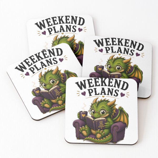 Item preview, Weekend Plans Fantasy Reader Dragon – Cute Book Dragon Reading Design designed and sold by Digital Culture Studio.