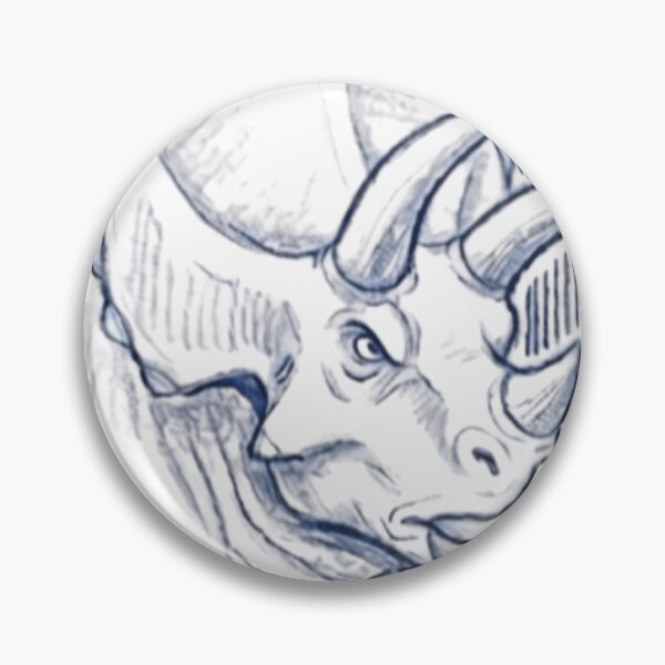 Item preview, Retro Triceratops Portrait Ink Detail Dinosaur Graphic designed and sold by RawSauropsid.