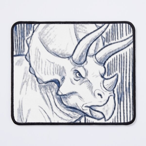 Item preview, Retro Triceratops Portrait Ink Detail Dinosaur Graphic designed and sold by RawSauropsid.