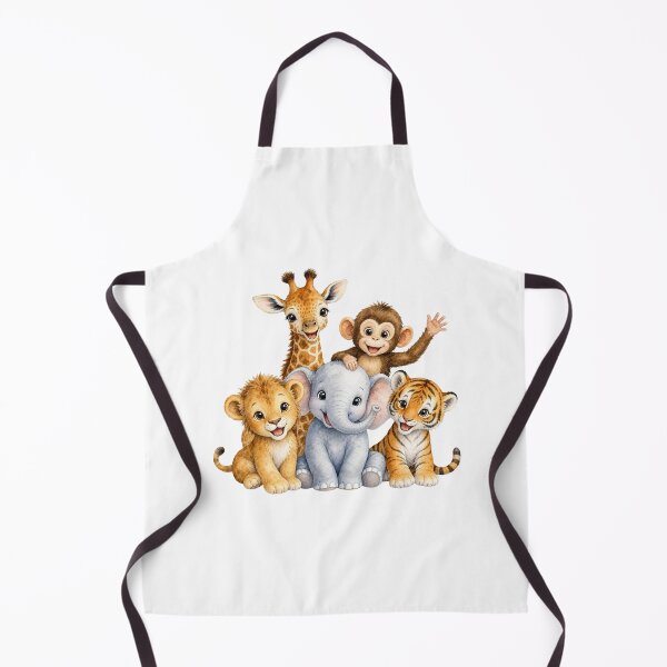 Item preview, Cute Safari Animal friends Watercolor | Giraffe Elephant Monkey Lion Tiger Nursery Art designed and sold by PAPIRO SIGLO XXI.
