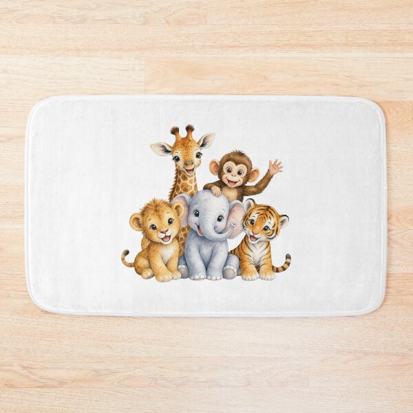 Item preview, Cute Safari Animal friends Watercolor | Giraffe Elephant Monkey Lion Tiger Nursery Art designed and sold by PAPIRO SIGLO XXI.