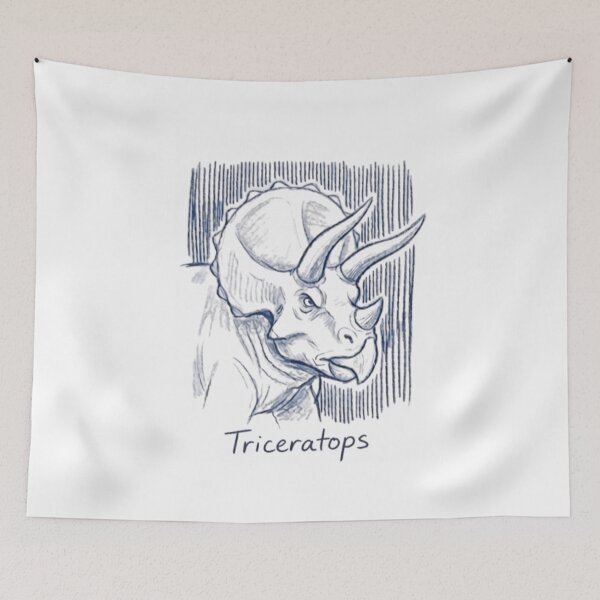 Item preview, Retro Triceratops Portrait Ink Detail Dinosaur Graphic designed and sold by RawSauropsid.