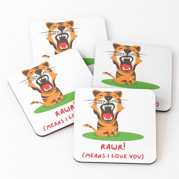 Item preview, Cute Cartoon Tiger Rawr Means I Love You designed and sold by ROARSOME DESiGNS.
