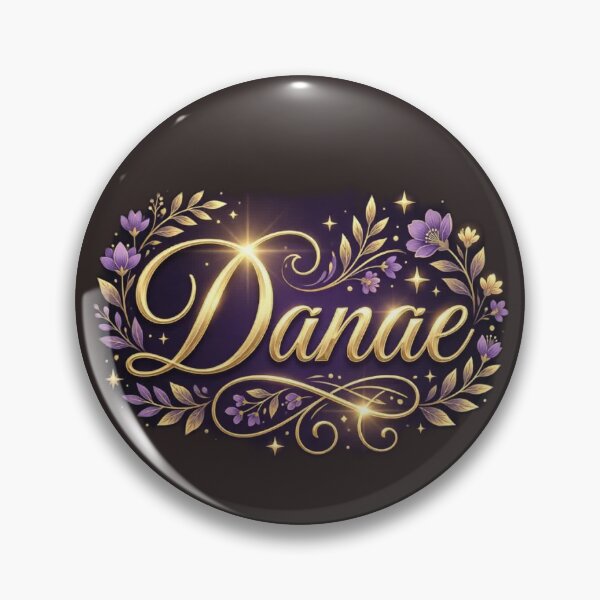 Item preview, Danae Name Luxury Golden Calligraphy Design designed and sold by DanishDesignCo.