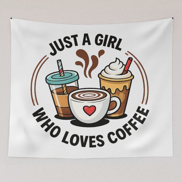 Item preview, Just a girl who loves coffee designed and sold by Side Quest Co..