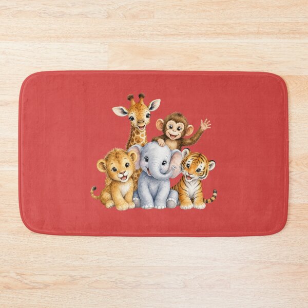 Item preview, Cute Safari Animal friends Watercolor | Giraffe Elephant Monkey Lion Tiger Nursery Art designed and sold by PAPIRO SIGLO XXI.