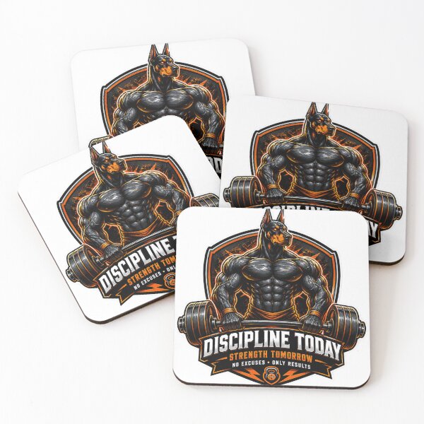 Item preview, Discipline Today Strength Tomorrow Doberman Gym Art designed and sold by Digistore1221.