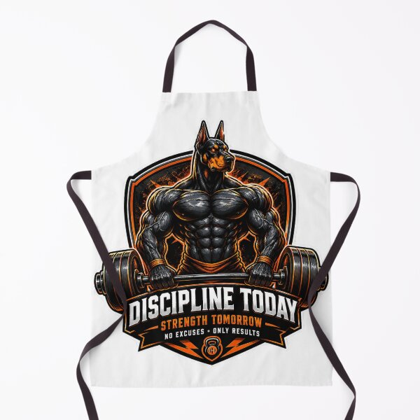 Item preview, Discipline Today Strength Tomorrow Doberman Gym Art designed and sold by Digistore1221.